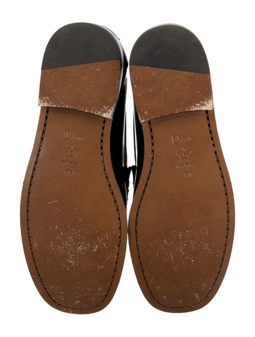 Christian Dior Patent Leather Tassel Accents Loafers