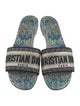 Christian Dior Printed Embroidered Accent Slides