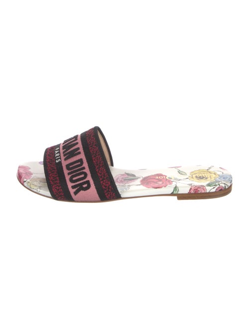 Christian Dior Canvas Floral Print Slides