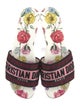 Christian Dior Canvas Floral Print Slides