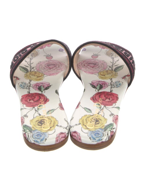 Christian Dior Canvas Floral Print Slides