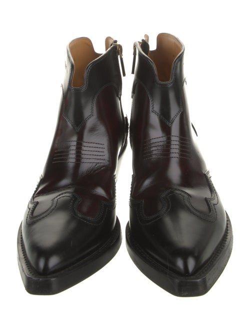 Christian Dior Leather Leather Trim Embellishment Western Boots