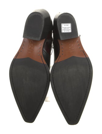 Christian Dior Leather Leather Trim Embellishment Western Boots