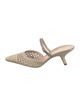 Christian Dior Cannage Pattern Cutout Accent Mules