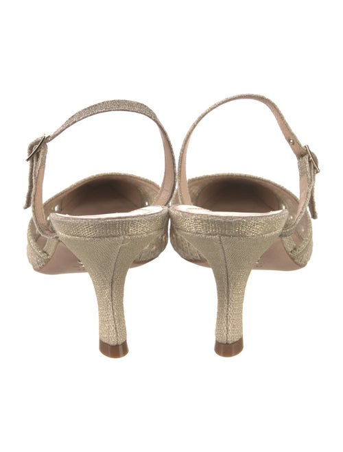 Christian Dior Cannage Pattern Cutout Accent Mules