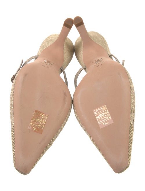 Christian Dior Cannage Pattern Cutout Accent Mules