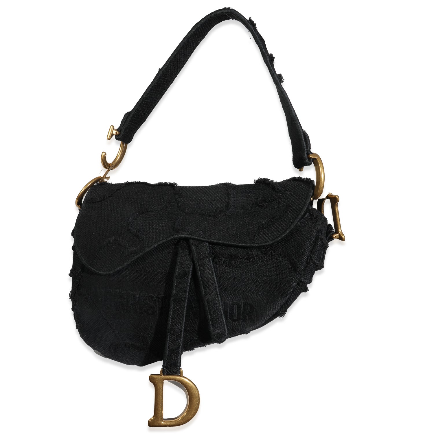 Christian Dior Embroidered Camouflage Saddle Bag