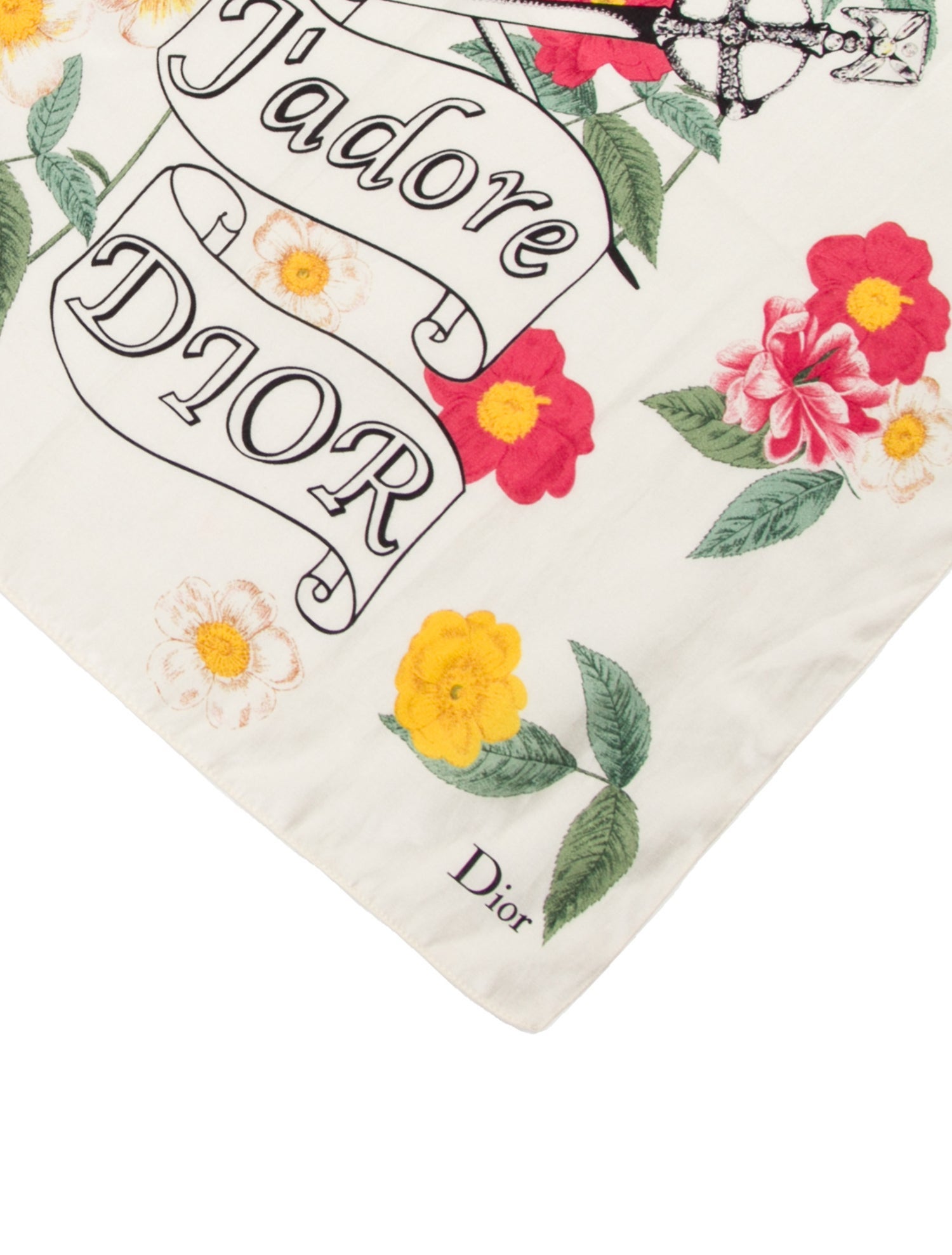 Christian Dior Silk Floral Print Bandeau