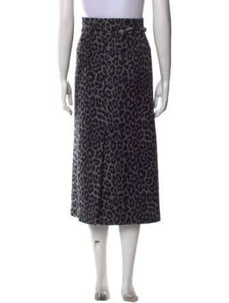 Christian Dior Virgin Wool Midi Length Skirt