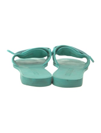 Christian Dior Canvas Grosgrain Trim Slides