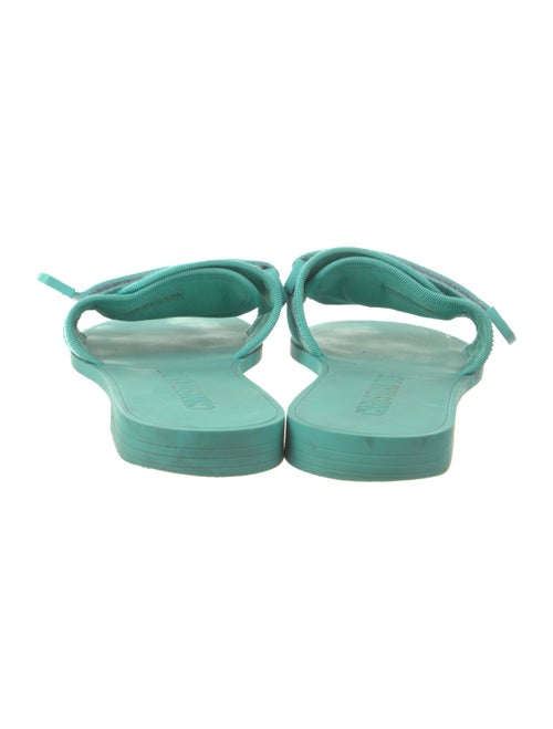 Christian Dior Canvas Grosgrain Trim Slides