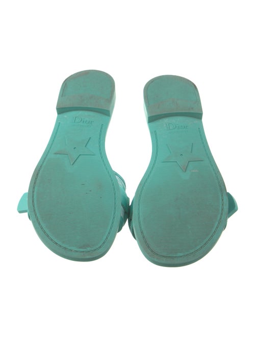 Christian Dior Canvas Grosgrain Trim Slides