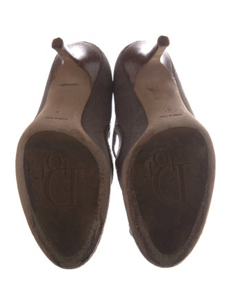 Christian Dior Suede Leather Trim Embellishment Pumps
