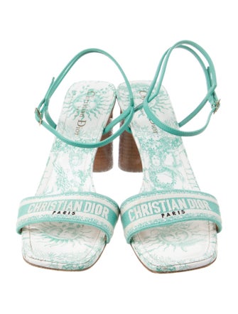 Christian Dior Leather Printed Sandals