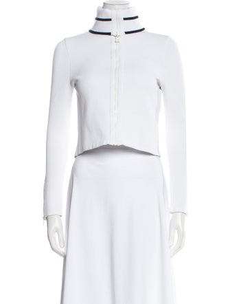 Christian Dior Mock Neck Long Sleeve Crop Top