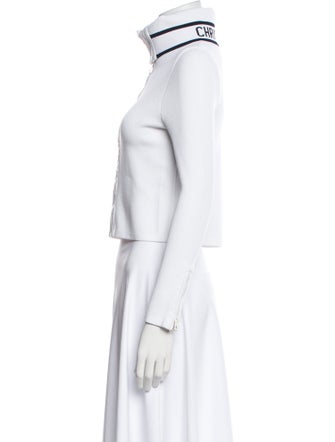 Christian Dior Mock Neck Long Sleeve Crop Top