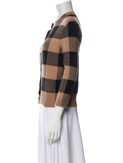 Christian Dior Cashmere Plaid Print Sweater