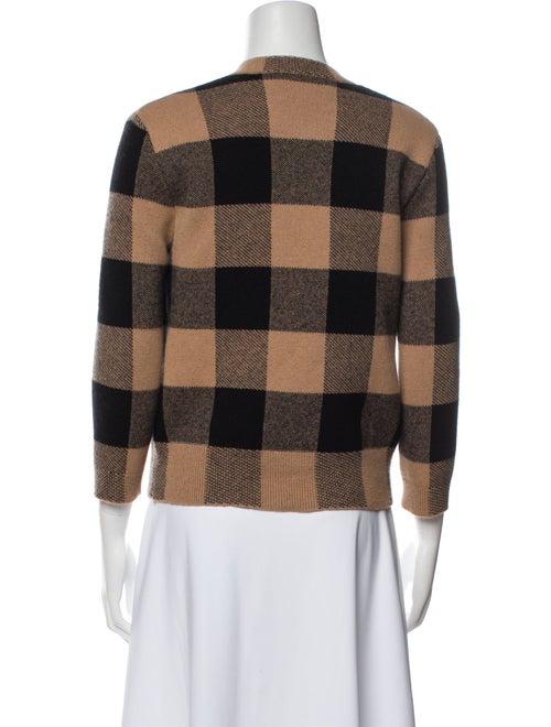 Christian Dior Cashmere Plaid Print Sweater