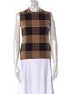 Christian Dior Cashmere Plaid Print Top