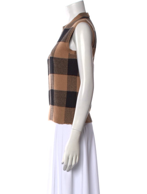 Christian Dior Cashmere Plaid Print Top