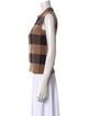Christian Dior Cashmere Plaid Print Top