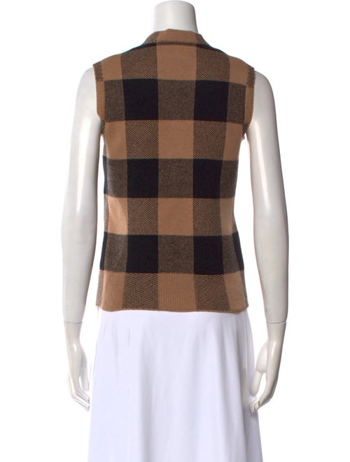 Christian Dior Cashmere Plaid Print Top