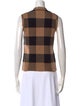 Christian Dior Cashmere Plaid Print Top