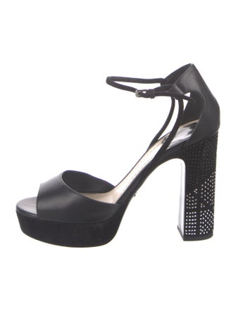 Christian Dior Leather Studded Accents Sandals