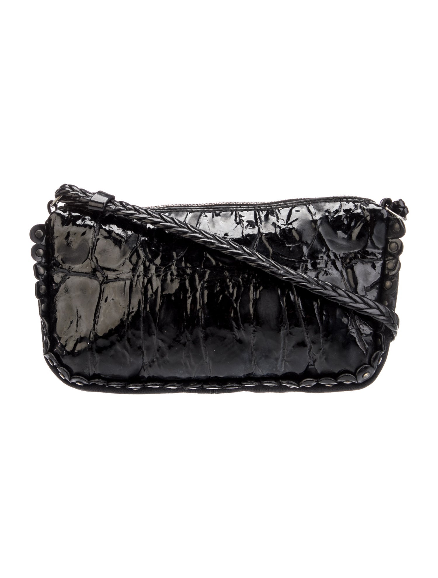 Christian Dior Embossed Leather Top Handle Bag