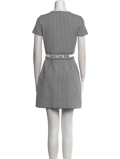 Christian Dior Plaid Print Mini Dress