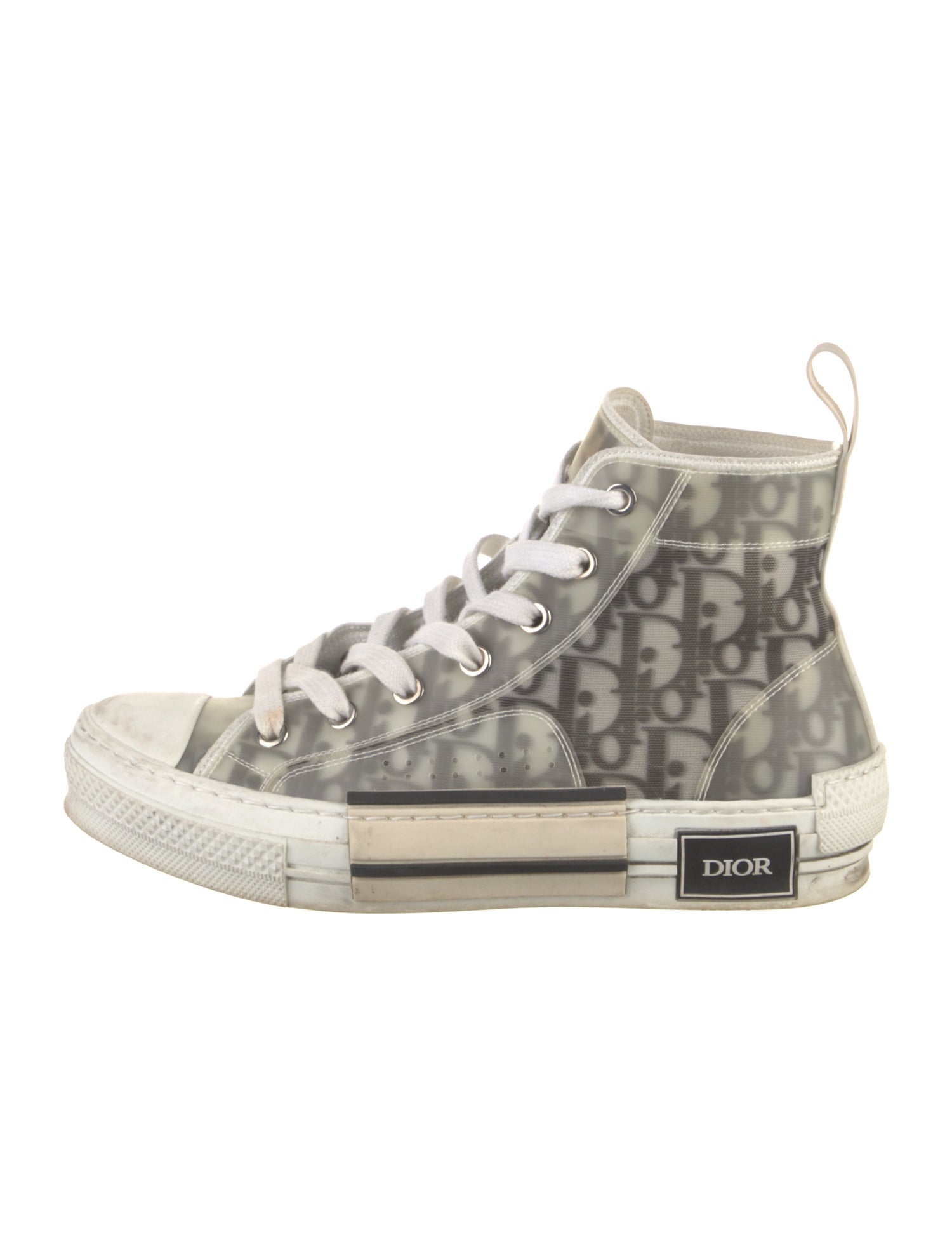 Christian Dior Oblique Jacquard Nylon Lace-Up Boots