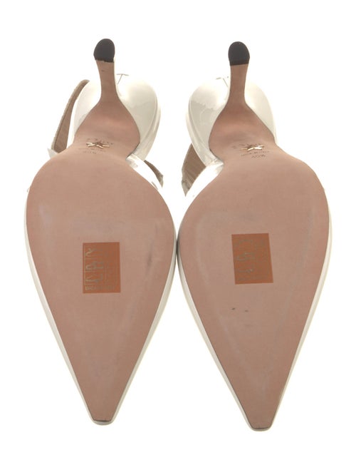 Christian Dior Patent Leather Bow Accents Slingback Pumps