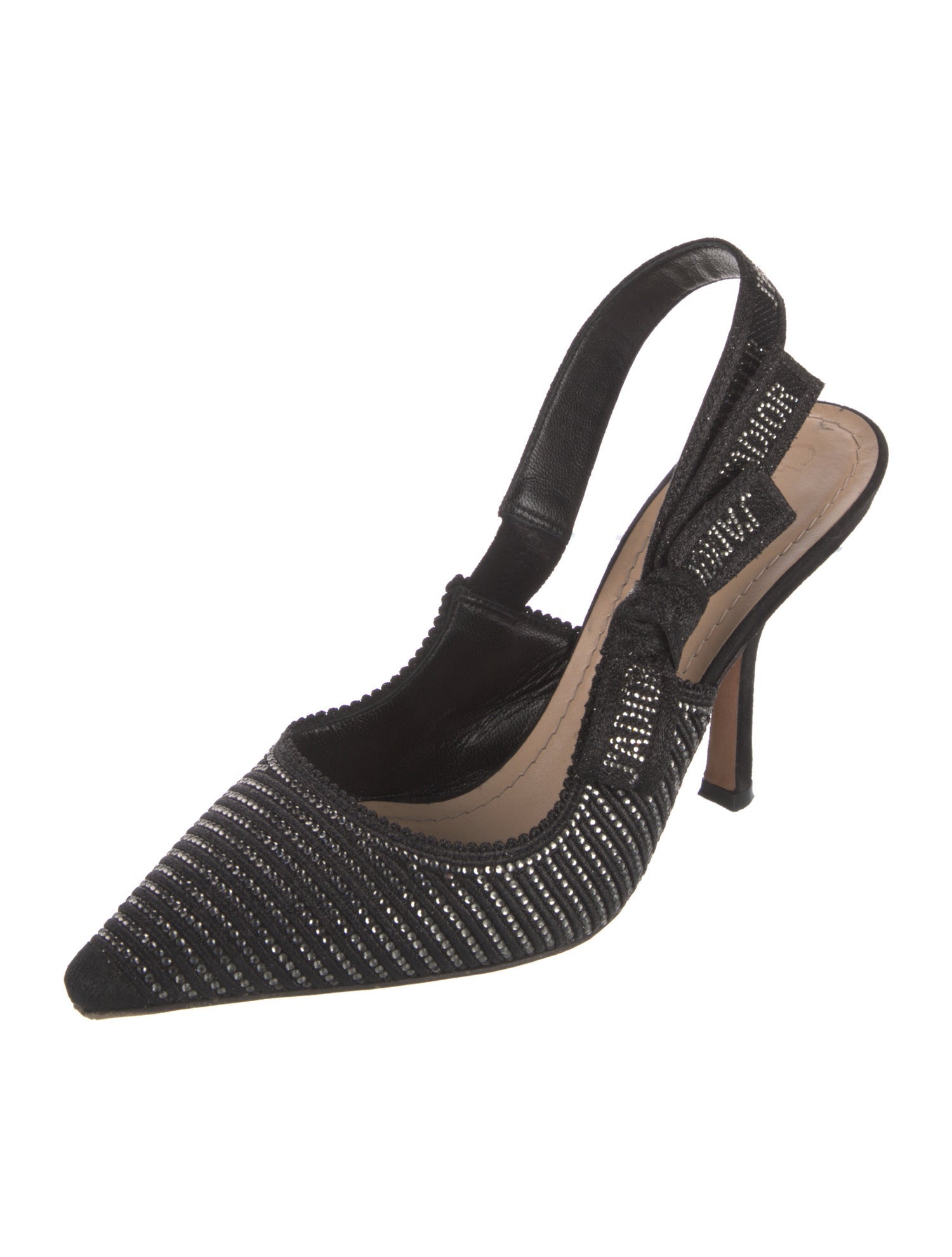 Christian Dior Suede Bow Accents Slingback Pumps