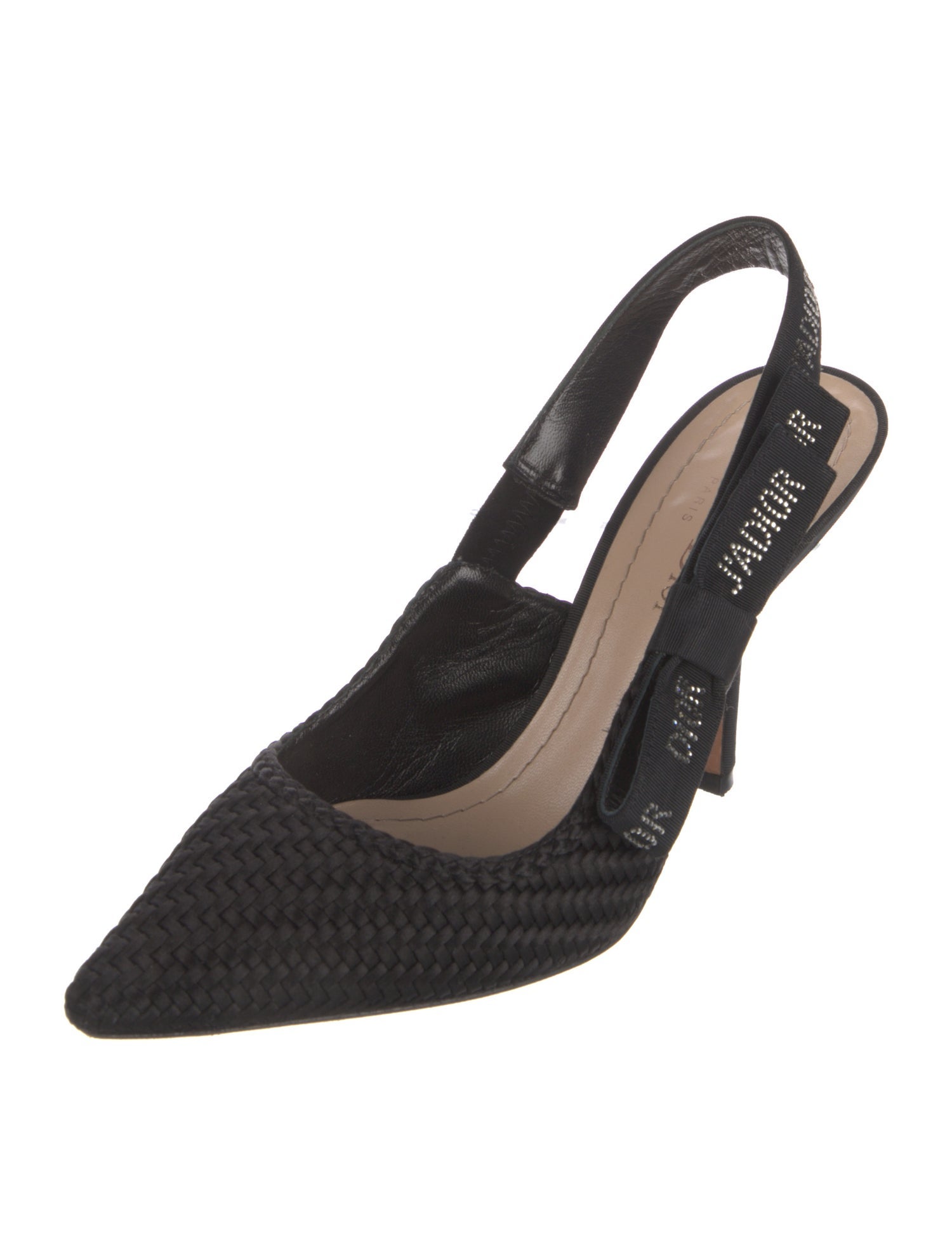 Christian Dior Crystal Embellishments Slingback Pumps