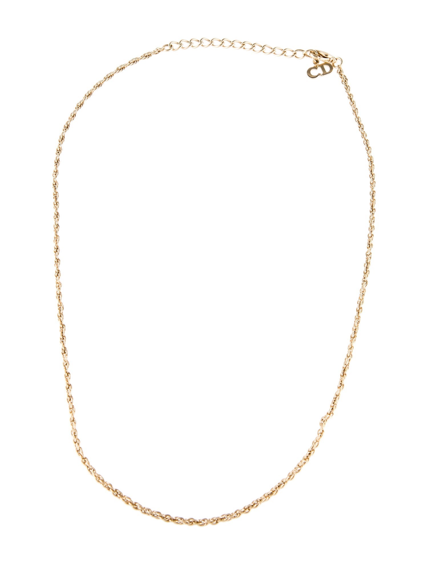 Christian Dior Vintage Twist Chain Necklace