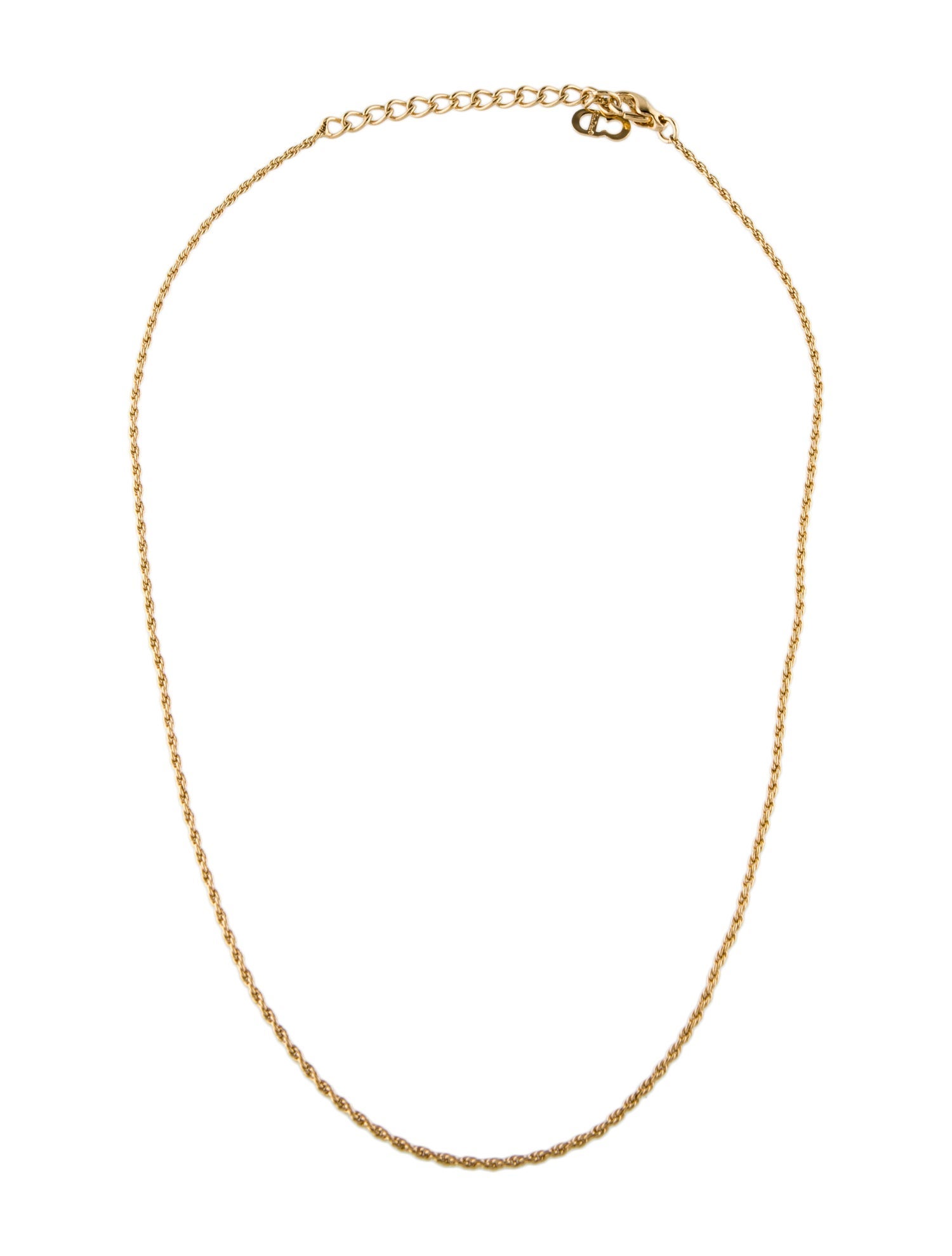 Christian Dior Vintage Rope Chain Necklace