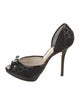Christian Dior Cannage Pattern Suede D'Orsay Pumps