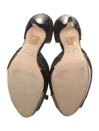 Christian Dior Cannage Pattern Suede D'Orsay Pumps