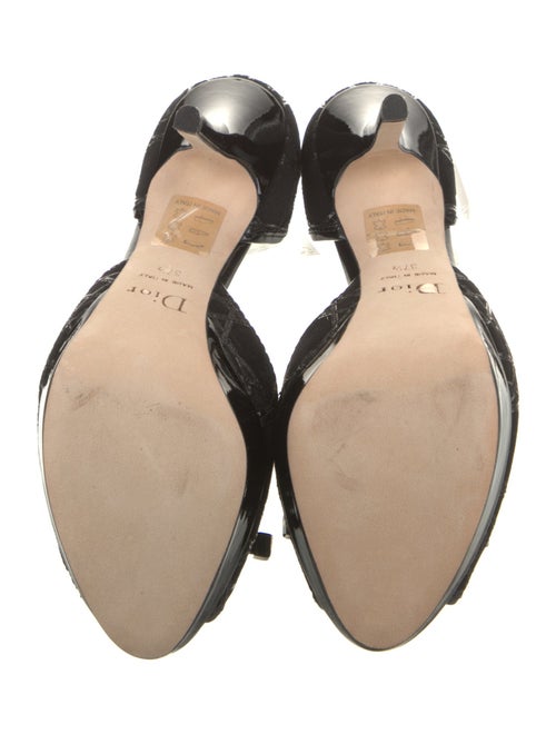 Christian Dior Cannage Pattern Suede D'Orsay Pumps