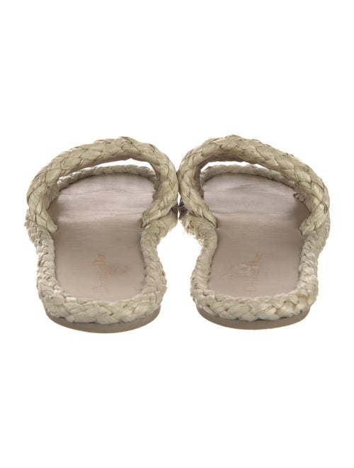 Christian Dior Straw Printed Espadrilles