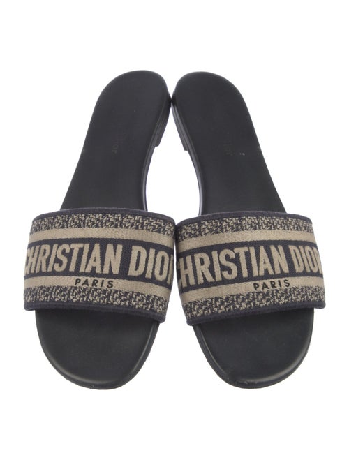 Christian Dior Printed Embroidered Accent Flats