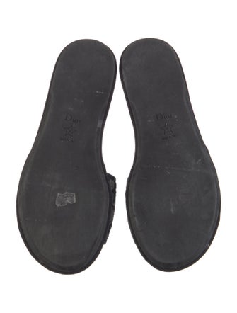 Christian Dior Oblique Jacquard Grosgrain Trim Slides