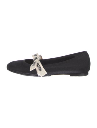 Christian Dior Bow Accents Mary Jane Flats