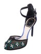 Christian Dior Diorissimo Pattern Suede D'Orsay Pumps