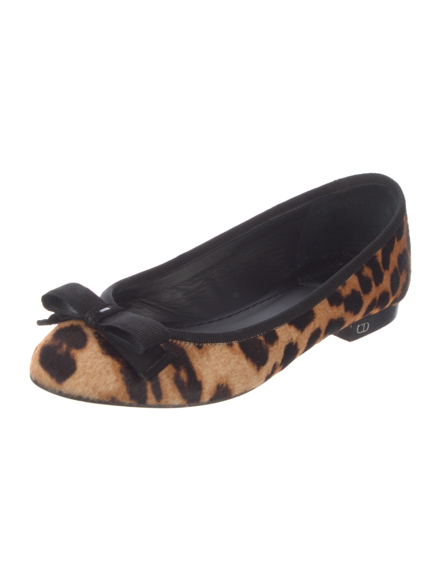 Christian Dior Ponyhair Animal Print Flats