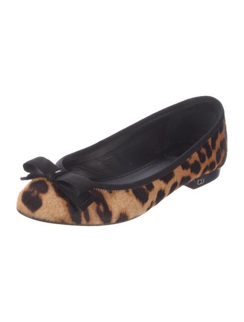 Christian Dior Ponyhair Animal Print Flats
