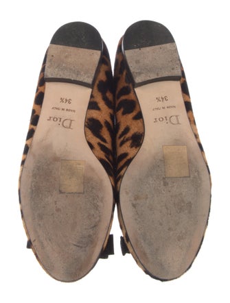 Christian Dior Ponyhair Animal Print Flats