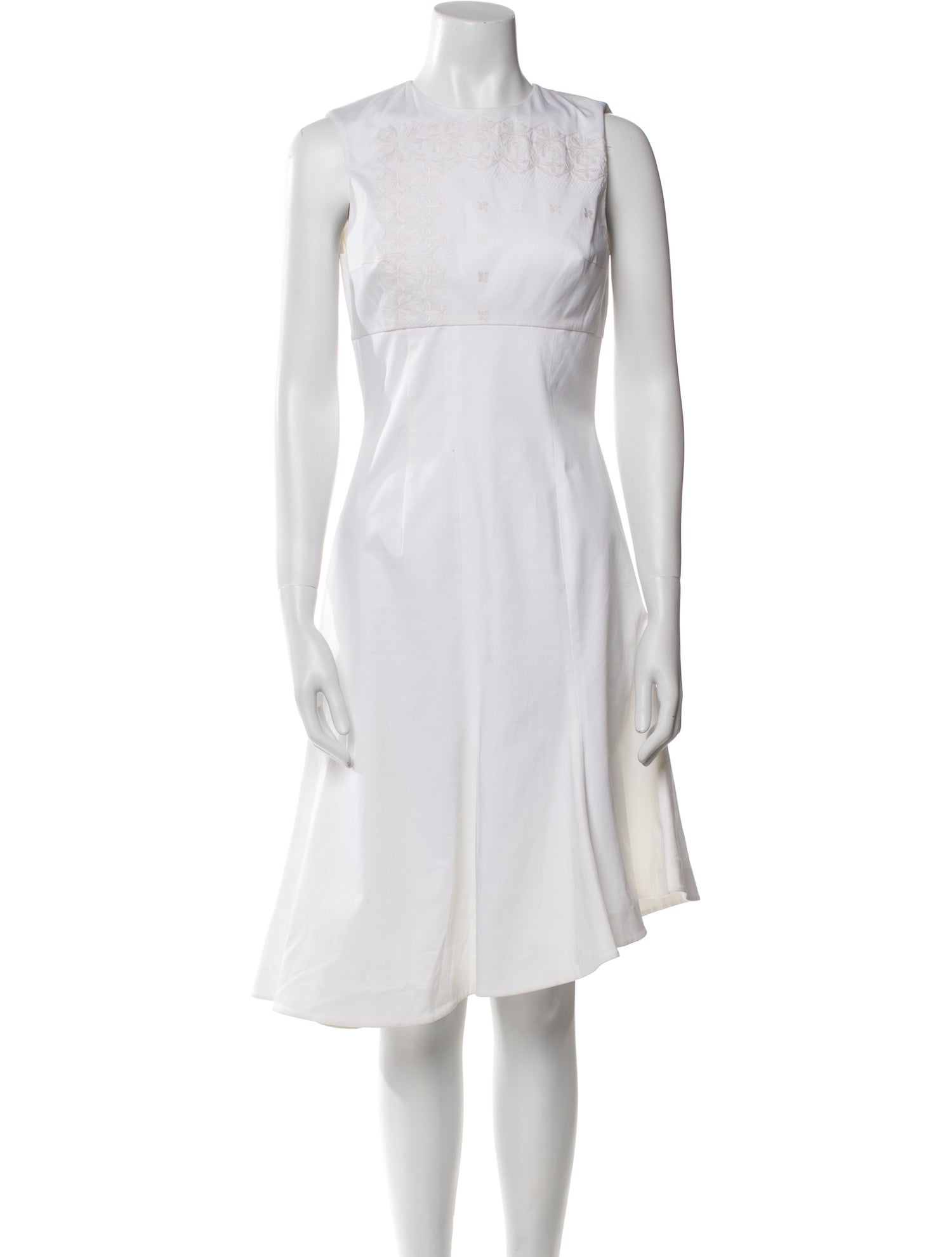 Christian Dior Bateau Neckline Knee-Length Dress