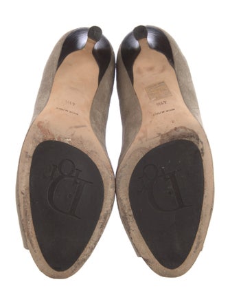 Christian Dior Cannage Pattern Suede Pumps