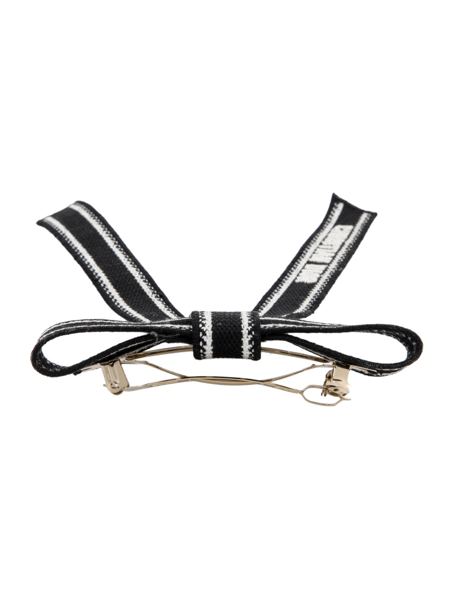 Christian Dior Embroidered Bow Hair Clip